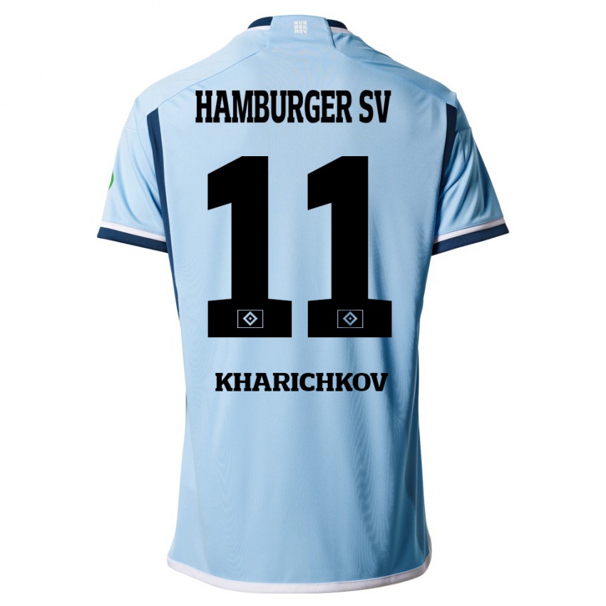 Mænd Valentyn Kharichkov #11 Blå Udebane Spillertrøjer 2023/24 Trøje T-Shirt