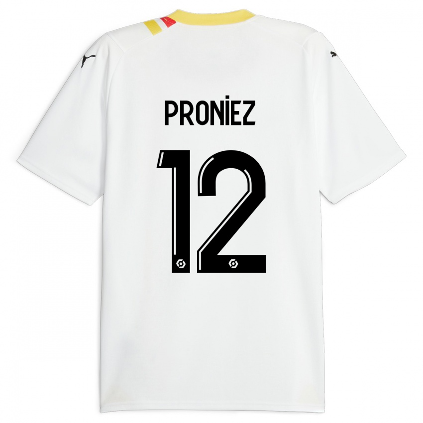 Mænd Fany Proniez #12 Sort Udebane Spillertrøjer 2023/24 Trøje T-Shirt