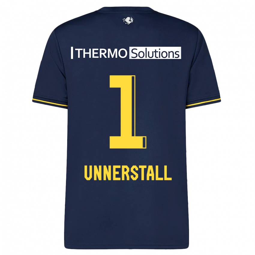 Mænd Lars Unnerstall #1 Flåde Udebane Spillertrøjer 2023/24 Trøje T-Shirt