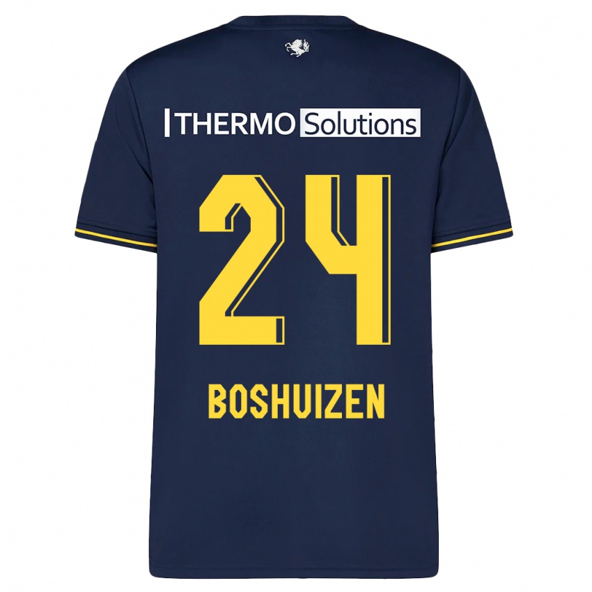 Mænd Annouk Boshuizen #24 Flåde Udebane Spillertrøjer 2023/24 Trøje T-Shirt