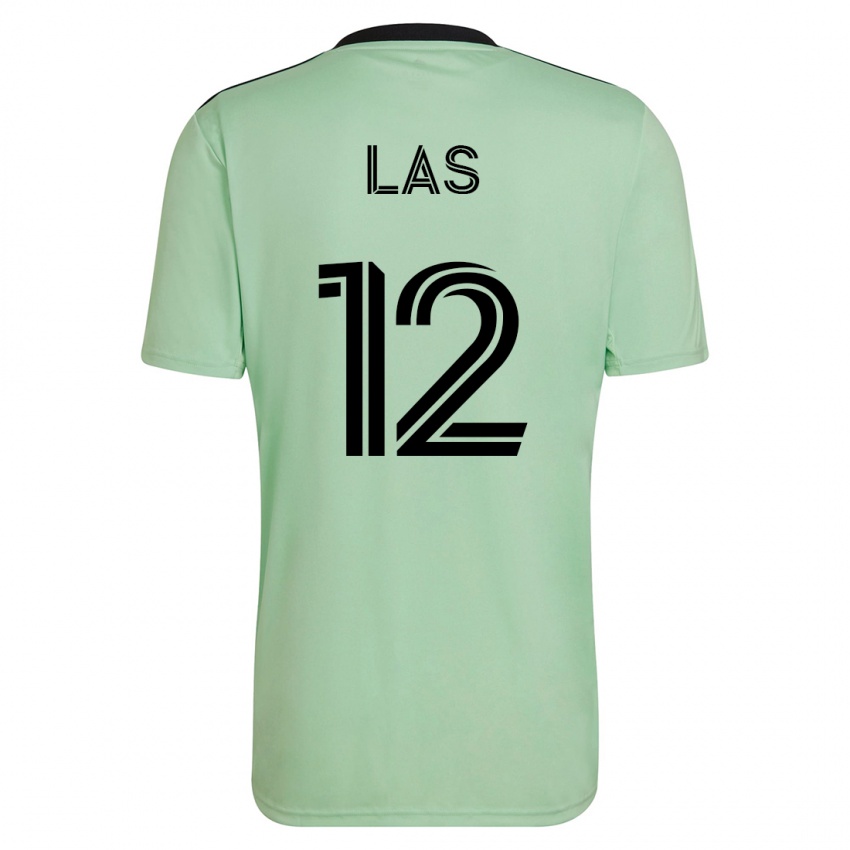Mænd Damian Las #12 Lysegrøn Udebane Spillertrøjer 2023/24 Trøje T-Shirt