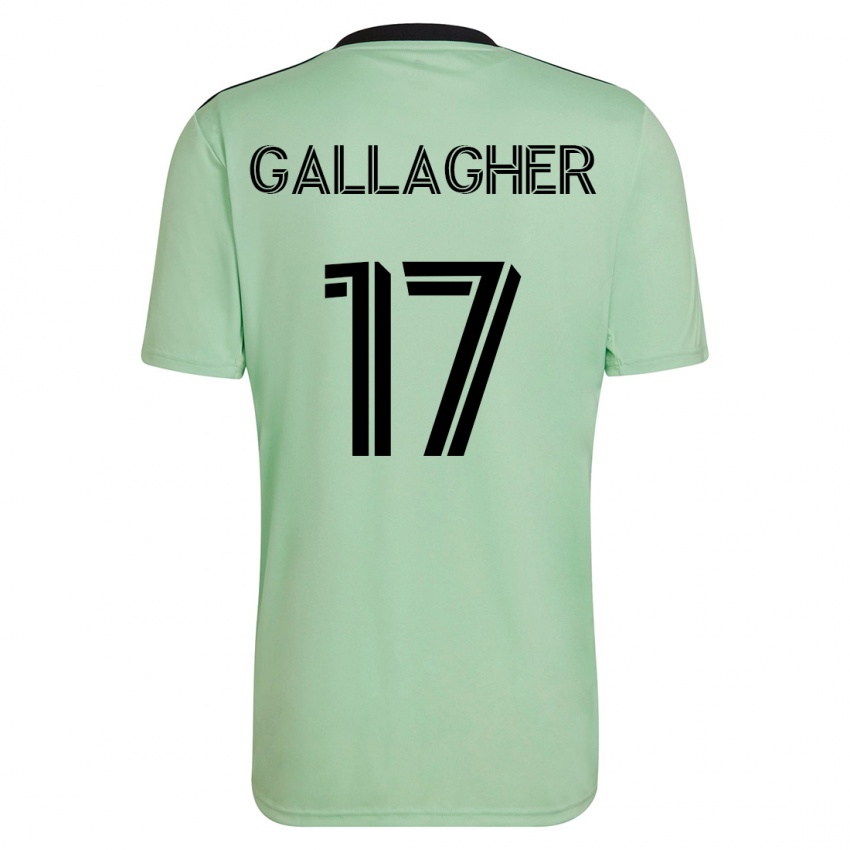 Mænd Jon Gallagher #17 Lysegrøn Udebane Spillertrøjer 2023/24 Trøje T-Shirt
