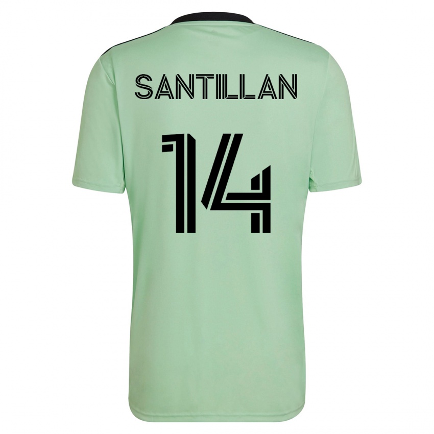Mænd Jonathan Santillan #14 Lysegrøn Udebane Spillertrøjer 2023/24 Trøje T-Shirt