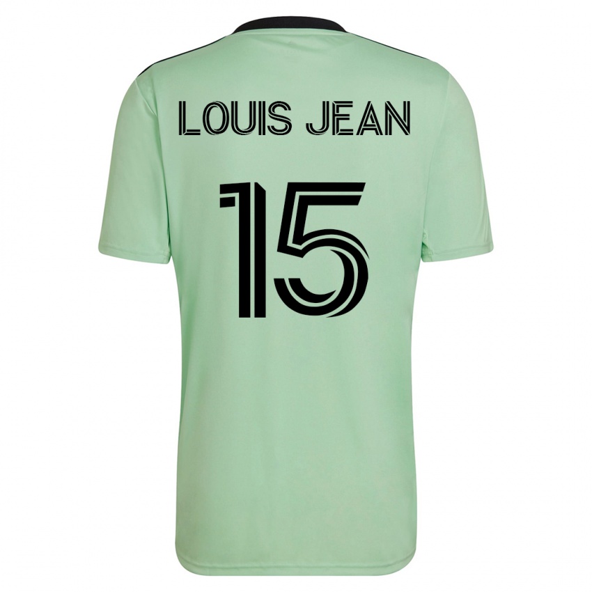 Mænd Steeve Louis-Jean #15 Lysegrøn Udebane Spillertrøjer 2023/24 Trøje T-Shirt