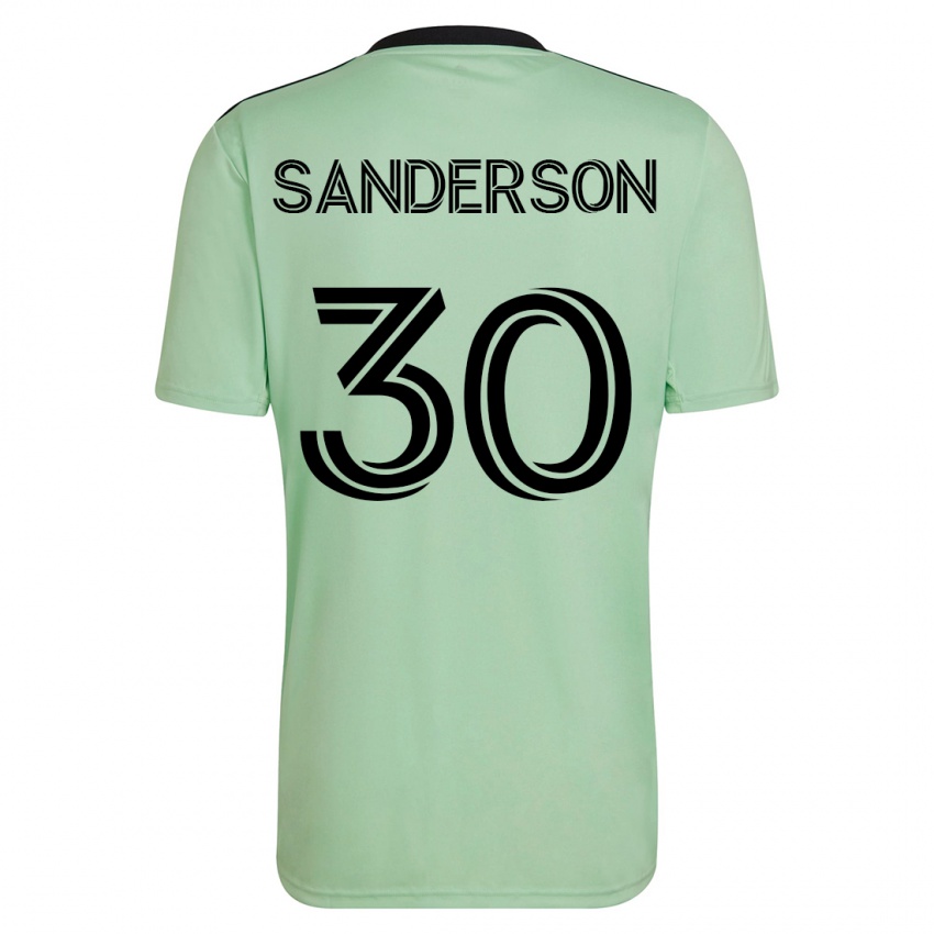 Mænd Spencer Sanderson #30 Lysegrøn Udebane Spillertrøjer 2023/24 Trøje T-Shirt