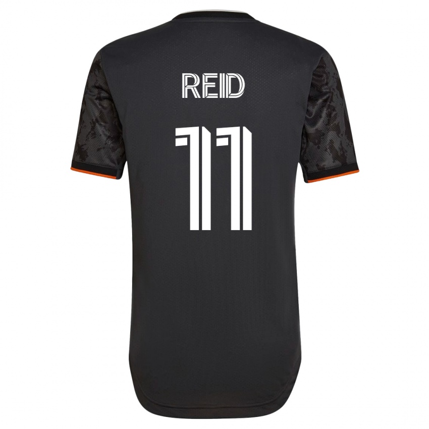 Mænd Isaiah Reid #11 Sort Udebane Spillertrøjer 2023/24 Trøje T-Shirt