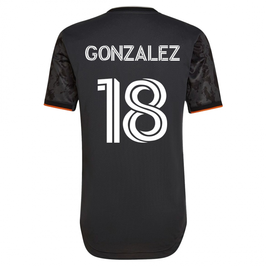 Mænd Diego Gonzalez #18 Sort Udebane Spillertrøjer 2023/24 Trøje T-Shirt