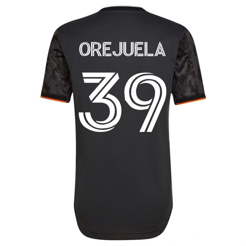 Mænd Jesus Orejuela #39 Sort Udebane Spillertrøjer 2023/24 Trøje T-Shirt