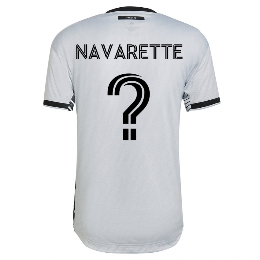Mænd Samuel Navarette #0 Hvid Udebane Spillertrøjer 2023/24 Trøje T-Shirt