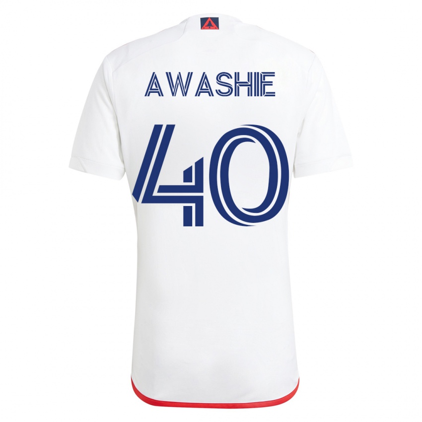 Mænd Ben Awashie #40 Hvid Rød Udebane Spillertrøjer 2023/24 Trøje T-Shirt