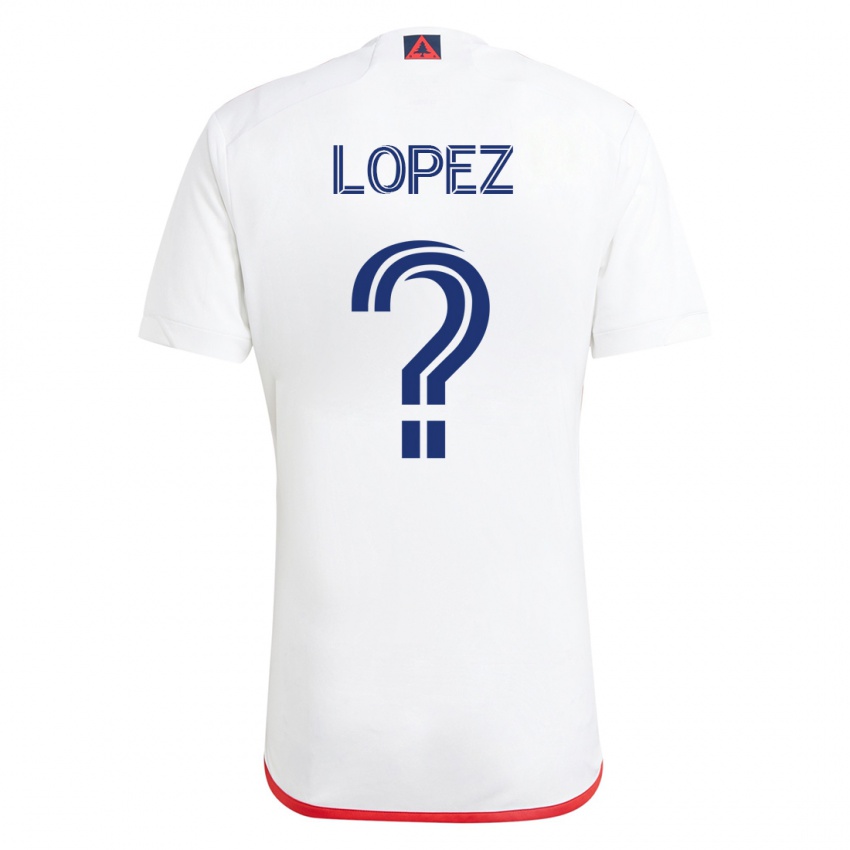 Mænd Darwin Lopez #0 Hvid Rød Udebane Spillertrøjer 2023/24 Trøje T-Shirt