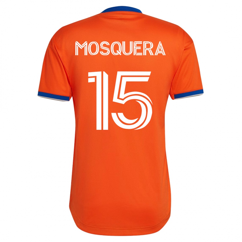 Mænd Yerson Mosquera #15 Hvid Udebane Spillertrøjer 2023/24 Trøje T-Shirt
