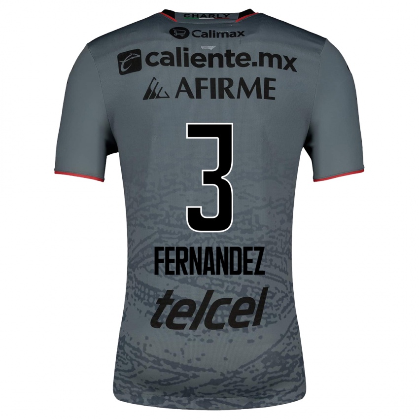 Mænd Rafael Fernández #3 Grå Udebane Spillertrøjer 2023/24 Trøje T-Shirt