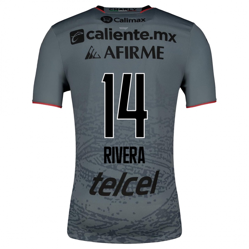 Mænd Christian Rivera #14 Grå Udebane Spillertrøjer 2023/24 Trøje T-Shirt