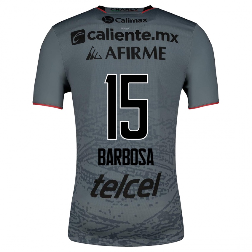 Mænd Diego Barbosa #15 Grå Udebane Spillertrøjer 2023/24 Trøje T-Shirt