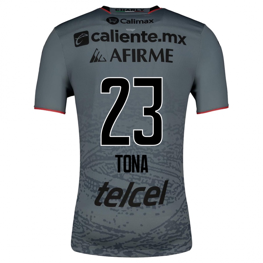 Mænd Iván Tona #23 Grå Udebane Spillertrøjer 2023/24 Trøje T-Shirt