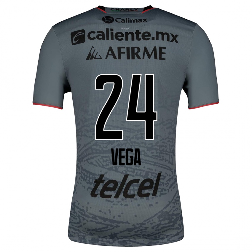 Mænd Jesús Vega #24 Grå Udebane Spillertrøjer 2023/24 Trøje T-Shirt