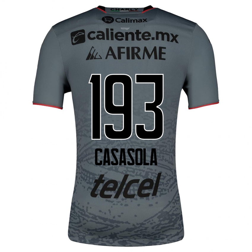 Mænd Axel Casasola #193 Grå Udebane Spillertrøjer 2023/24 Trøje T-Shirt