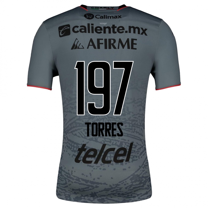 Mænd Christopher Torres #197 Grå Udebane Spillertrøjer 2023/24 Trøje T-Shirt