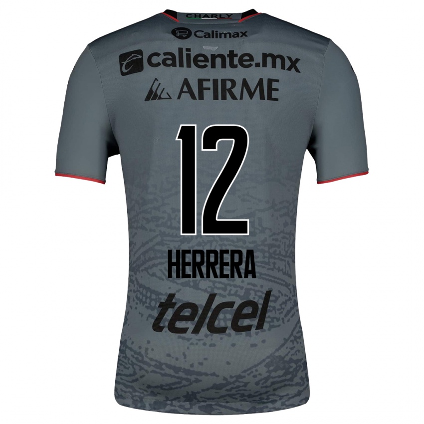 Mænd Melissa Herrera #12 Grå Udebane Spillertrøjer 2023/24 Trøje T-Shirt