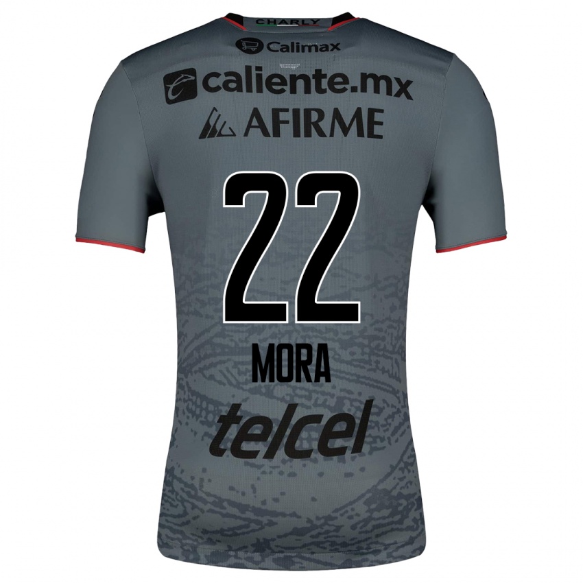 Mænd Bianca Mora #22 Grå Udebane Spillertrøjer 2023/24 Trøje T-Shirt