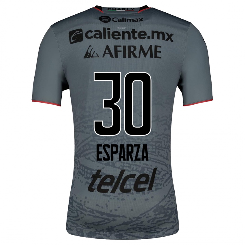 Mænd Litzy Esparza #30 Grå Udebane Spillertrøjer 2023/24 Trøje T-Shirt