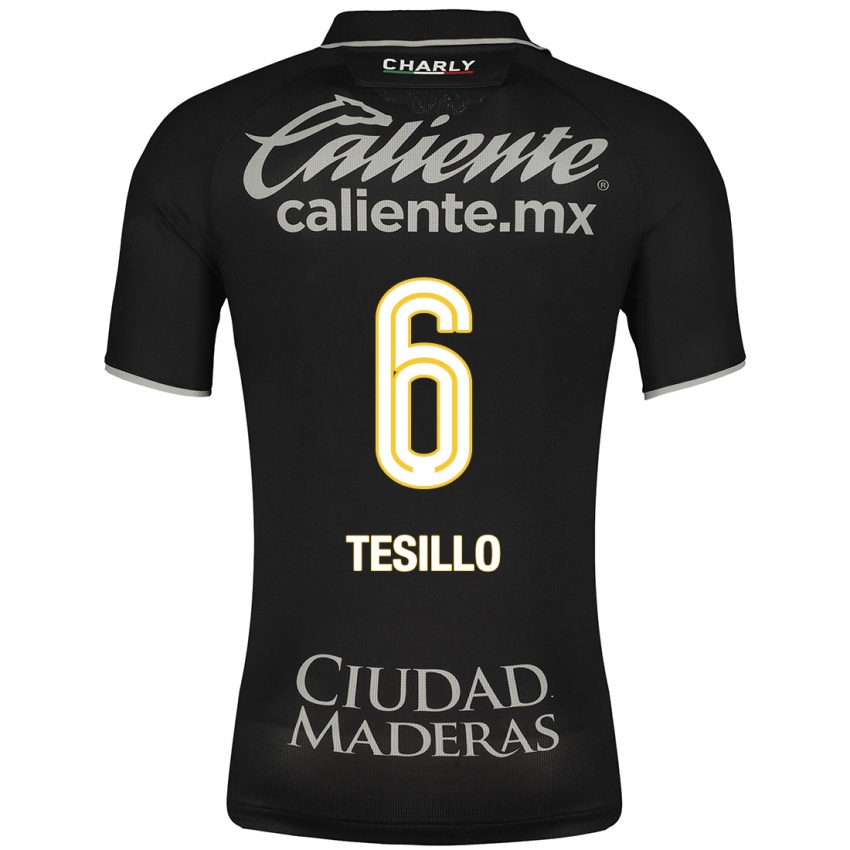 Mænd William Tesillo #6 Sort Udebane Spillertrøjer 2023/24 Trøje T-Shirt