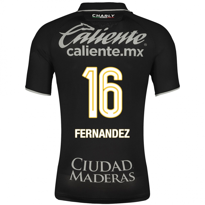 Mænd Omar Fernández #16 Sort Udebane Spillertrøjer 2023/24 Trøje T-Shirt