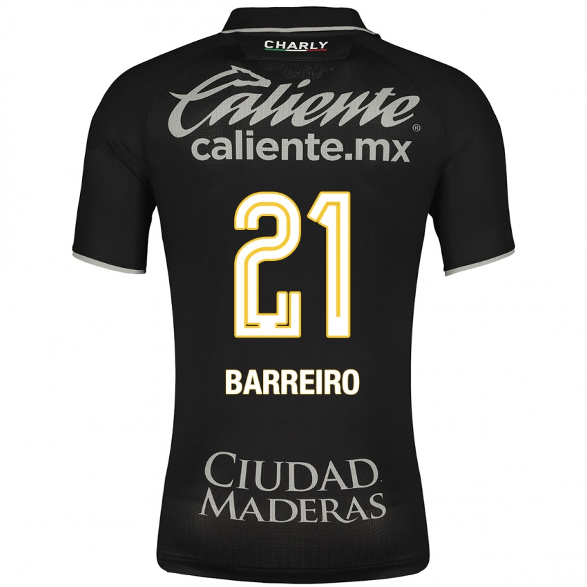 Mænd Stiven Barreiro #21 Sort Udebane Spillertrøjer 2023/24 Trøje T-Shirt
