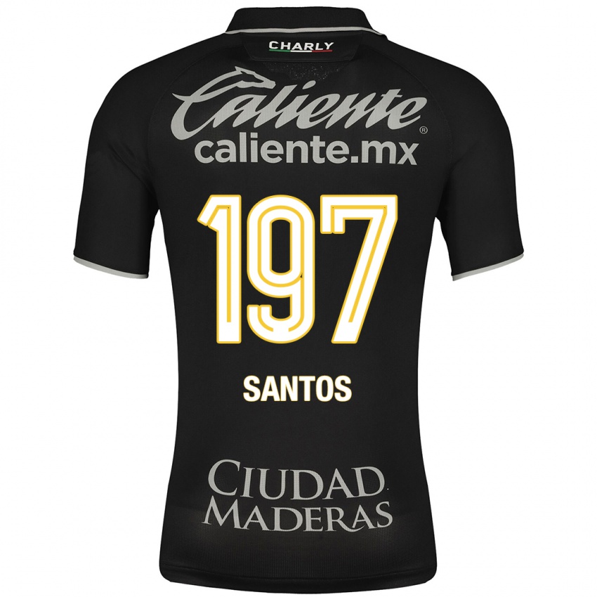 Mænd Sebastián Santos #197 Sort Udebane Spillertrøjer 2023/24 Trøje T-Shirt