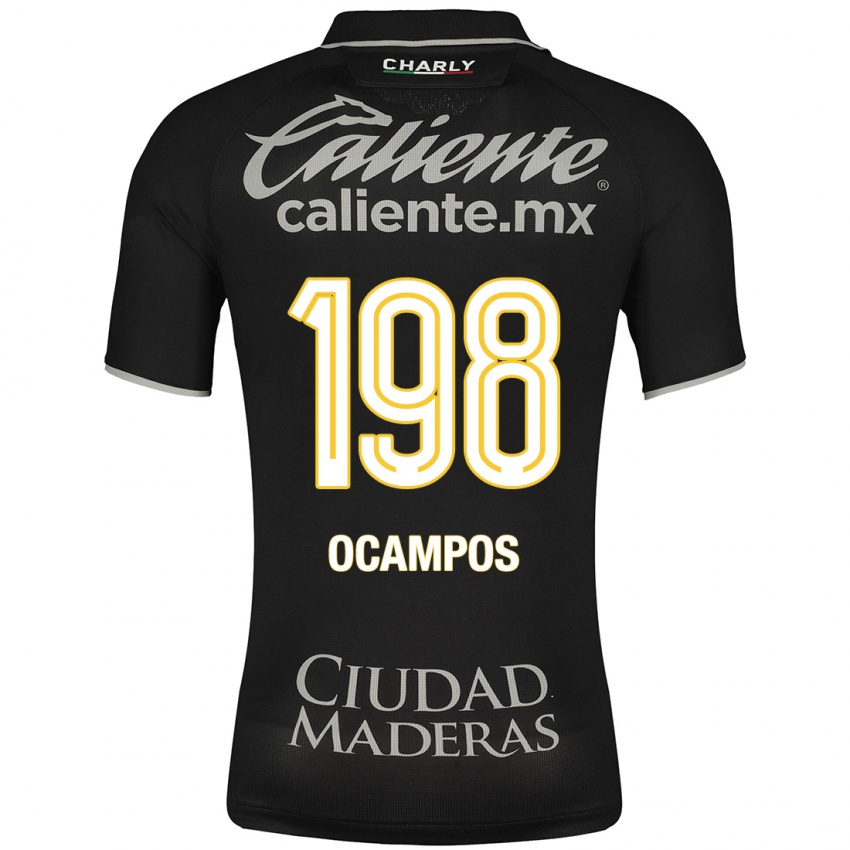 Mænd Omar Ocampos #198 Sort Udebane Spillertrøjer 2023/24 Trøje T-Shirt