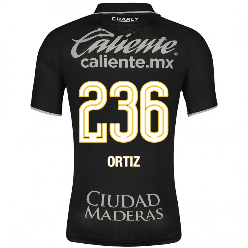 Mænd Youssef Ortiz #236 Sort Udebane Spillertrøjer 2023/24 Trøje T-Shirt