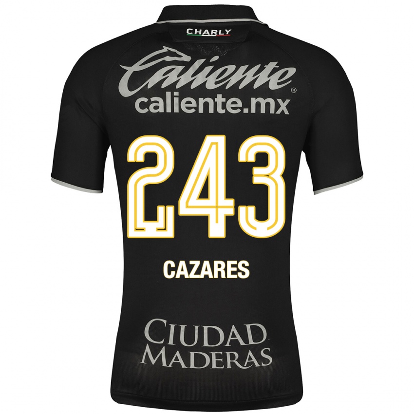 Mænd Juan Cázares #243 Sort Udebane Spillertrøjer 2023/24 Trøje T-Shirt