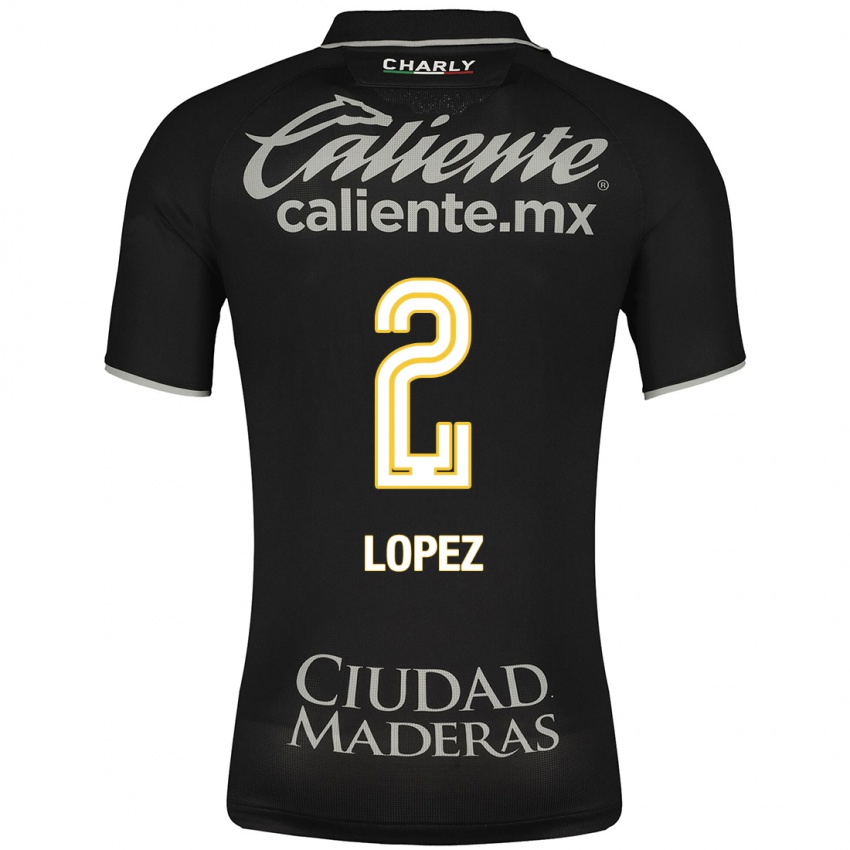 Mænd Vanessa Lopez #2 Sort Udebane Spillertrøjer 2023/24 Trøje T-Shirt