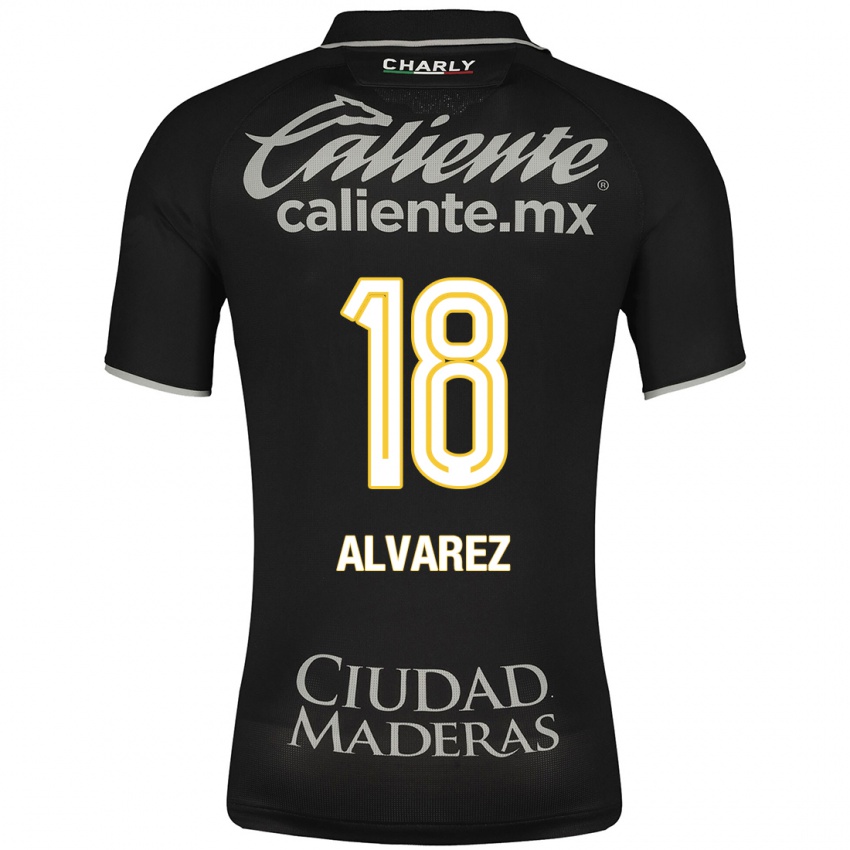 Mænd Yazmin Álvarez #18 Sort Udebane Spillertrøjer 2023/24 Trøje T-Shirt