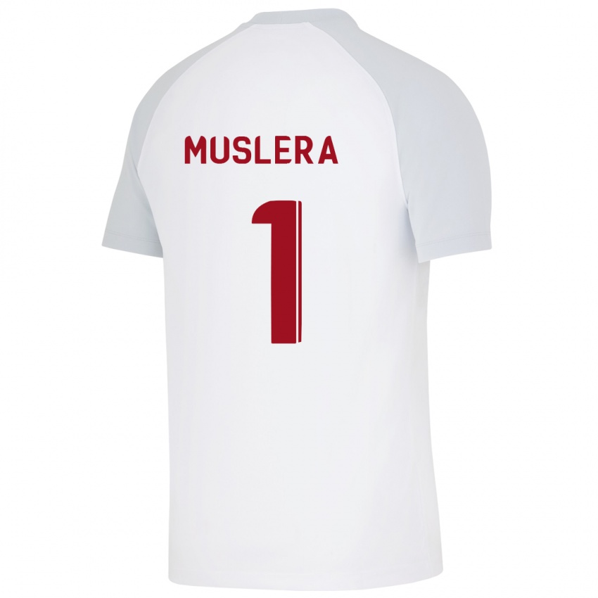 Mænd Fernando Muslera #1 Hvid Udebane Spillertrøjer 2023/24 Trøje T-Shirt
