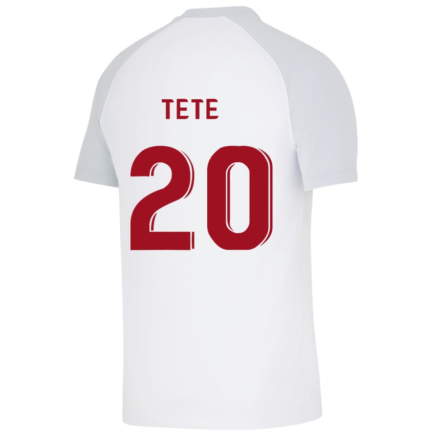 Mænd Tete #20 Hvid Udebane Spillertrøjer 2023/24 Trøje T-Shirt