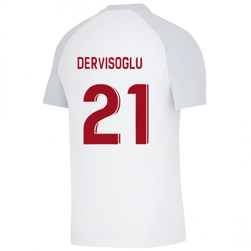 Mænd Halil Dervişoğlu #21 Hvid Udebane Spillertrøjer 2023/24 Trøje T-Shirt