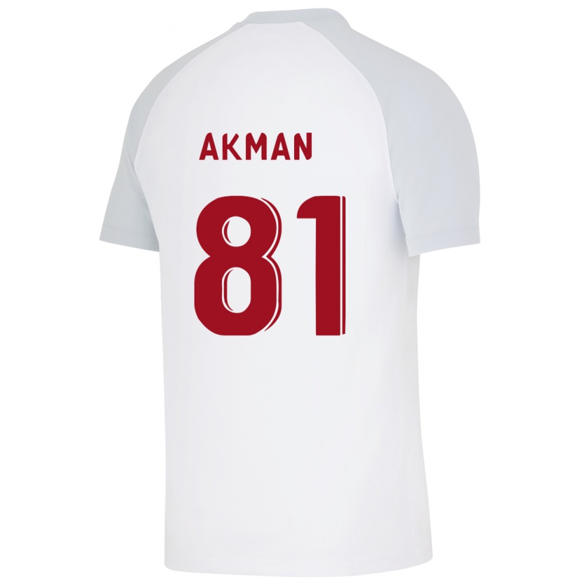 Mænd Hamza Akman #81 Hvid Udebane Spillertrøjer 2023/24 Trøje T-Shirt
