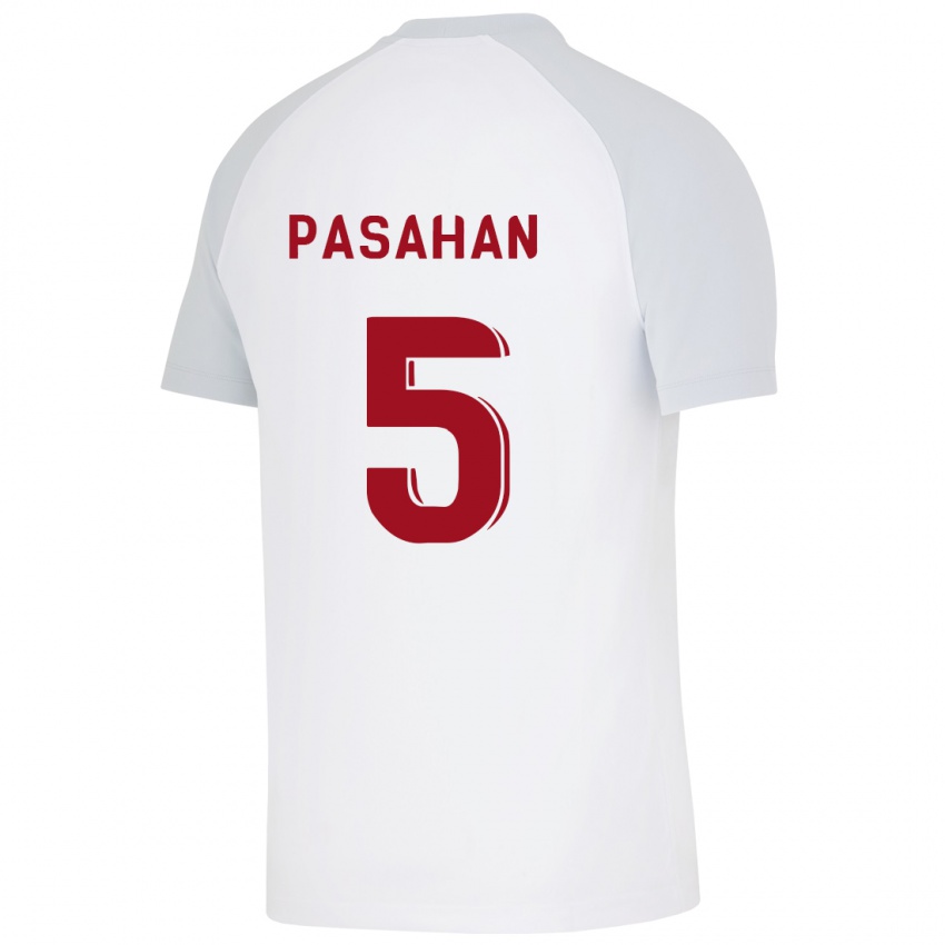Mænd Eren Pasahan #5 Hvid Udebane Spillertrøjer 2023/24 Trøje T-Shirt