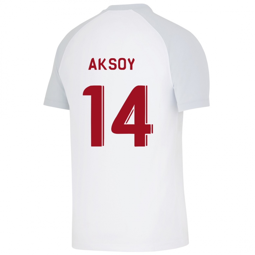 Mænd Berkan Aksoy #14 Hvid Udebane Spillertrøjer 2023/24 Trøje T-Shirt