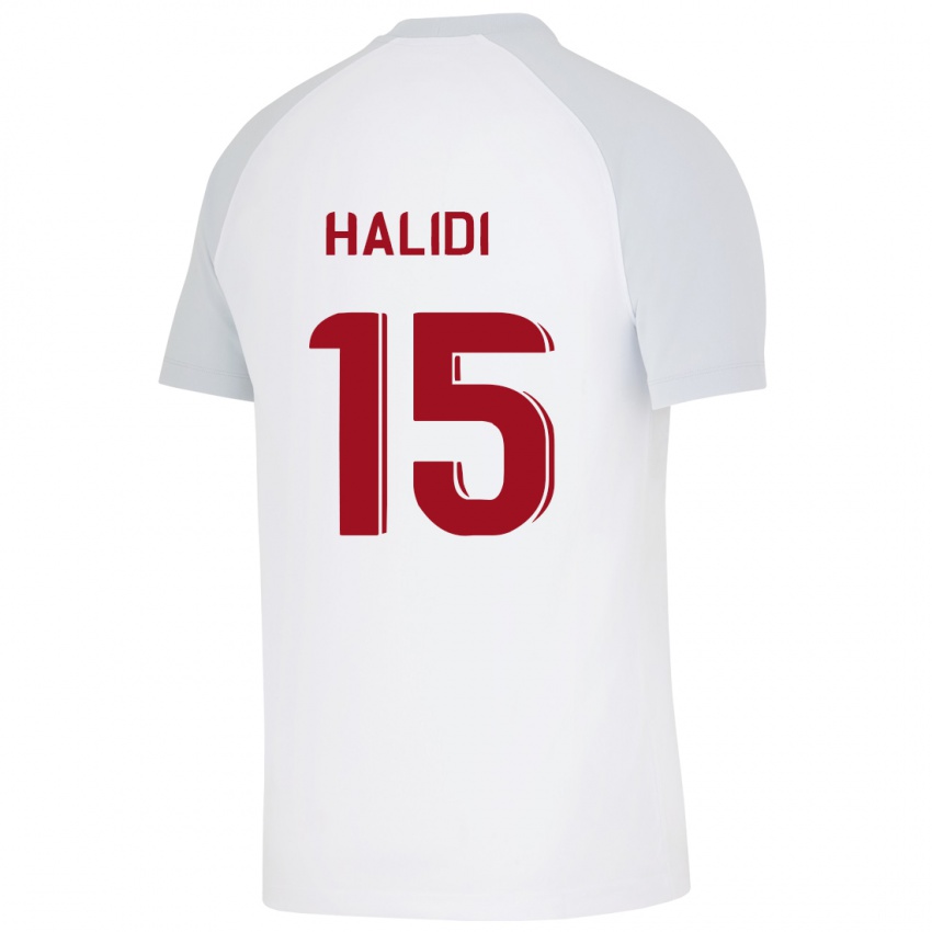Mænd Isa Halidi #15 Hvid Udebane Spillertrøjer 2023/24 Trøje T-Shirt