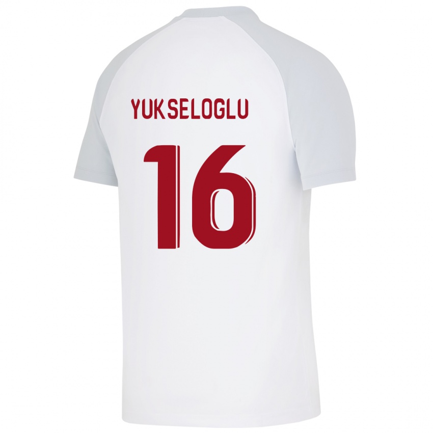 Mænd Ayaz Yükseloğlu #16 Hvid Udebane Spillertrøjer 2023/24 Trøje T-Shirt