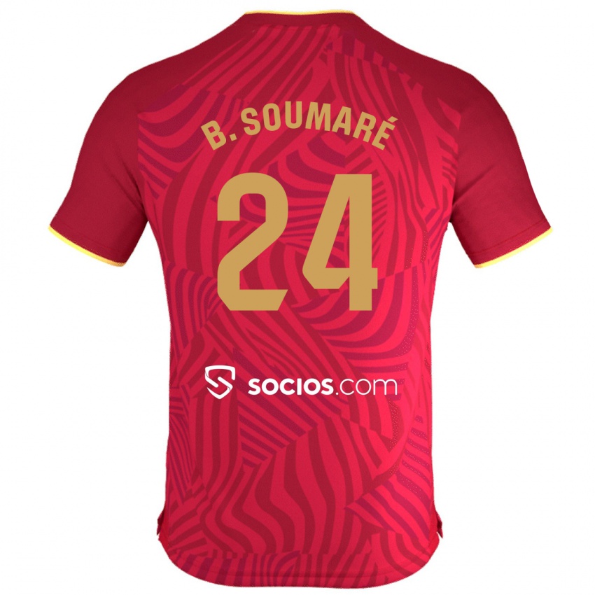 Mænd Boubakary Soumaré #24 Rød Udebane Spillertrøjer 2023/24 Trøje T-Shirt