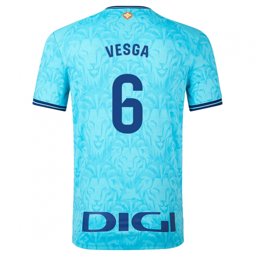 Mænd Mikel Vesga #6 Himmelblå Udebane Spillertrøjer 2023/24 Trøje T-Shirt