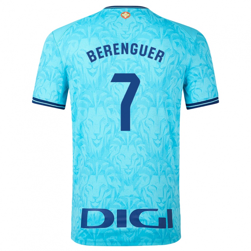 Mænd Alex Berenguer #7 Himmelblå Udebane Spillertrøjer 2023/24 Trøje T-Shirt