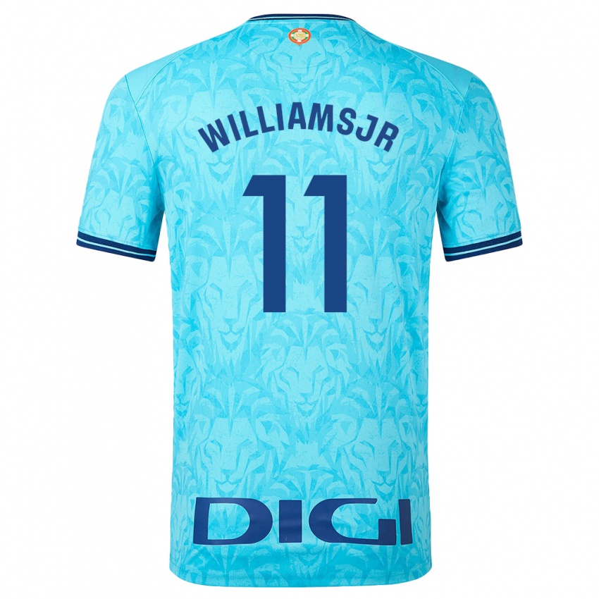 Mænd Nico Williams #11 Himmelblå Udebane Spillertrøjer 2023/24 Trøje T-Shirt
