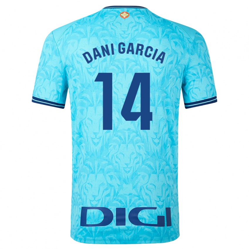 Mænd Dani Garcia #14 Himmelblå Udebane Spillertrøjer 2023/24 Trøje T-Shirt
