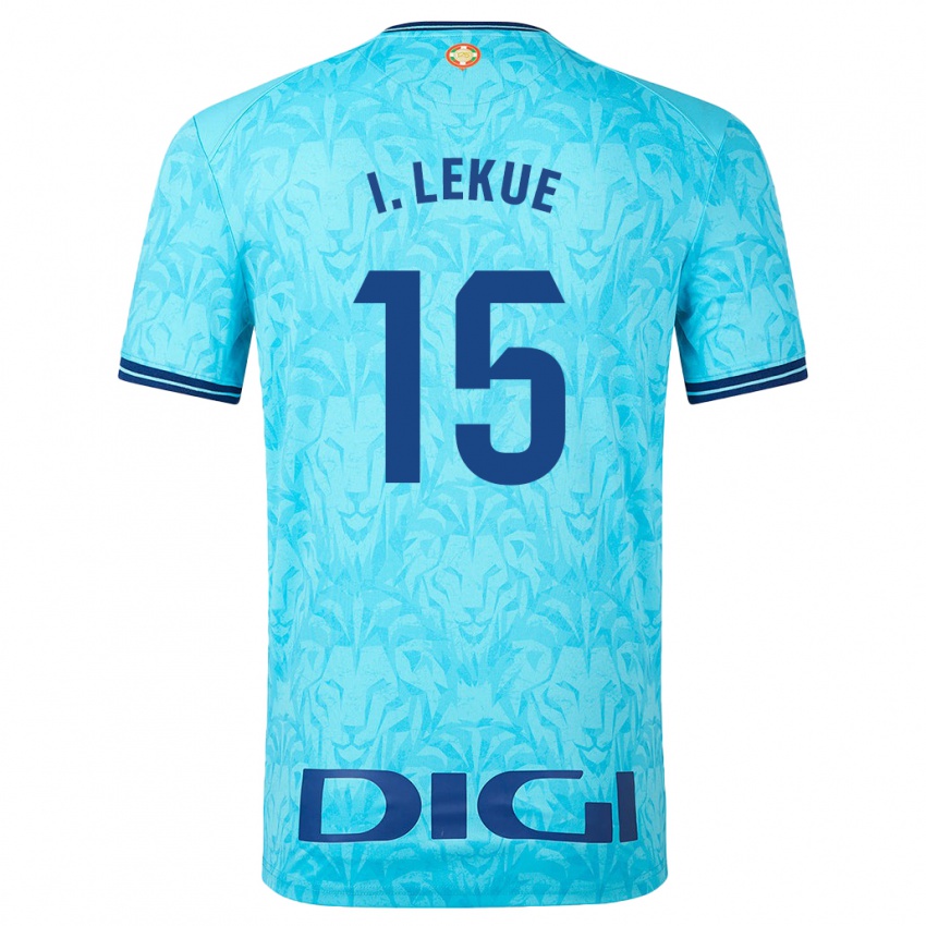 Mænd Inigo Lekue #15 Himmelblå Udebane Spillertrøjer 2023/24 Trøje T-Shirt