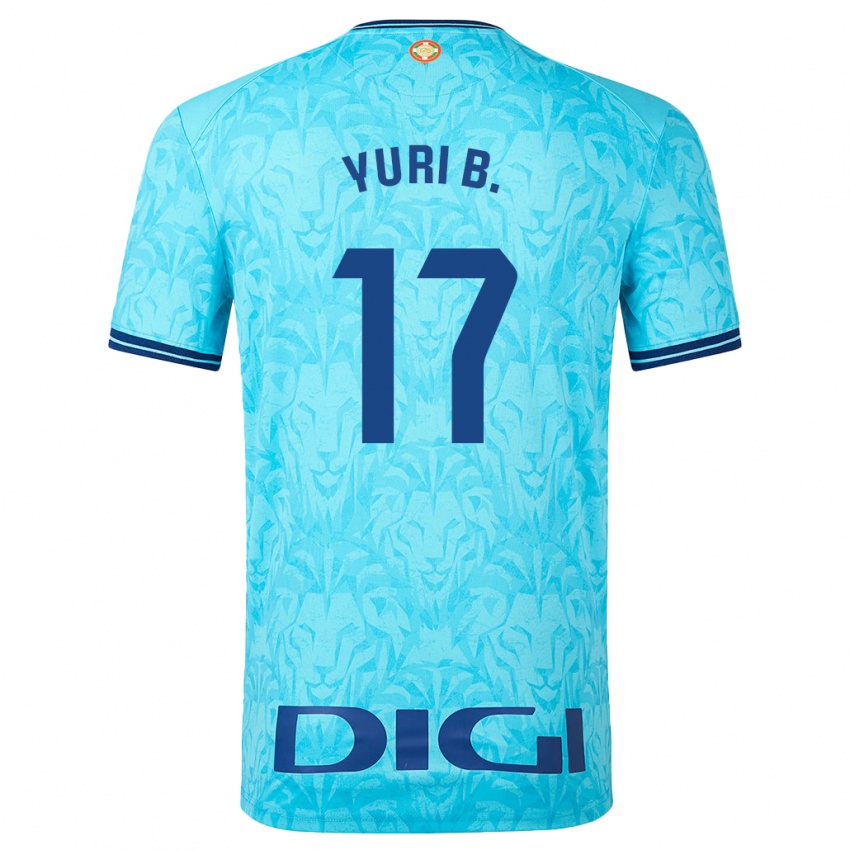 Mænd Yuri Berchiche #17 Himmelblå Udebane Spillertrøjer 2023/24 Trøje T-Shirt